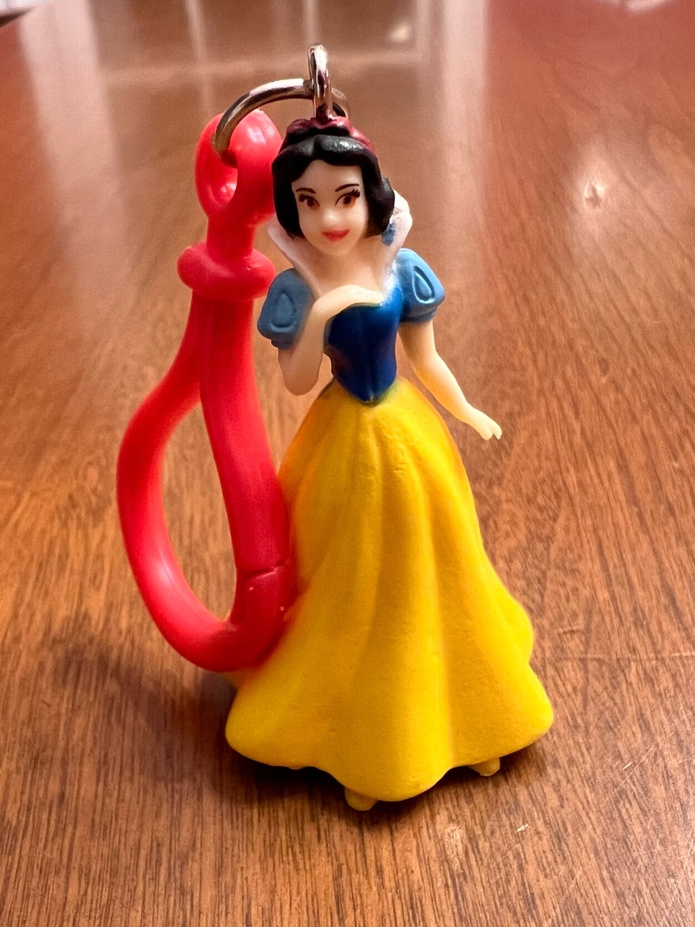 Snow White Kids Toy Keychain Charm in Yellow and Red Disney
